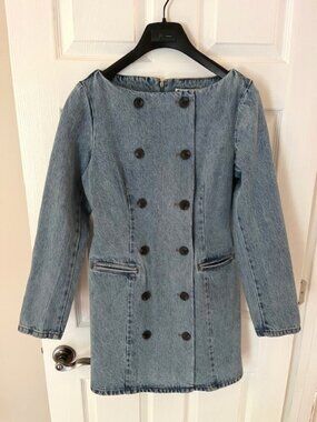 KBB BY KAHLANA | Women's The Tuxedo Mini dress in Denim-NWT